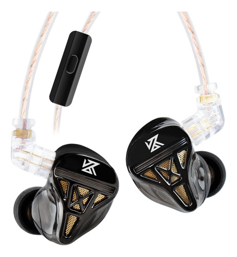 Kinboofi Iem Auriculares Con Micrófono, Kz Dqs Hifi Bajos 2