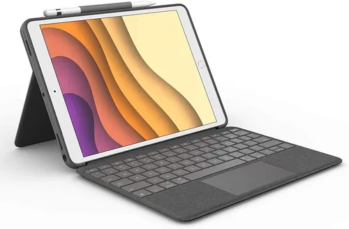 Logitech - Combo Touch - Funda de teclado para iPad (7ª, 8ª y 9ª  generación) con panel táctil, teclado inalámbrico, tecnología Smart  Connector y