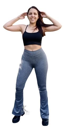 Calza Oxford Deportivo Lycra Tiro Alto Cintura Ancha Mujer