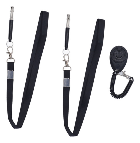 Silbato Stop Barking Para Perros, 2 Unidades, Negro, 3 Pulga