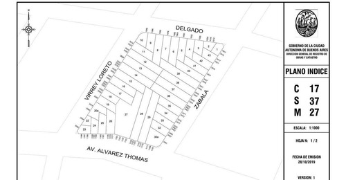 Imagen 2 de 3 de Delgado Al 1000 Y Virrey Loreto 8,66 X 20 Apto 1000 M2