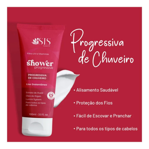 Progressiva De Chuveiro Liso Instantâneo Filtro Uv Isis J