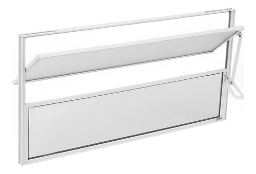 Vitro Basculante 40x80 Aluminio Branco Com Vidros