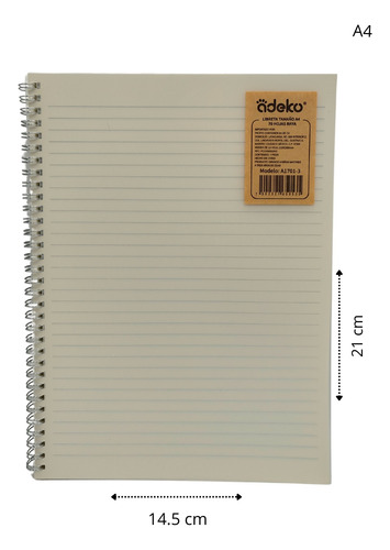 Cuaderno Pasta Transparente T/carta 21x28 70hjs Raya
