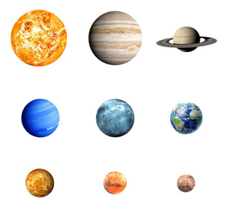 9 Planeta Solar Sistema de la Pared Fluorescente Calcomanías Resplandor en el Planetas Oscuro Pegatinas Decoración de la Pared Gosear Etiqueta de la Pared Luminosa 