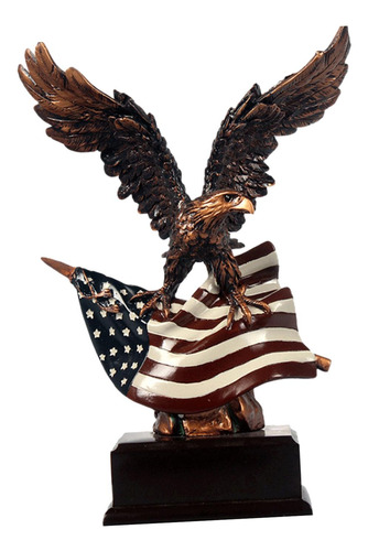 Escultura De Águila Con Bandera Americana, Creativa Moderna