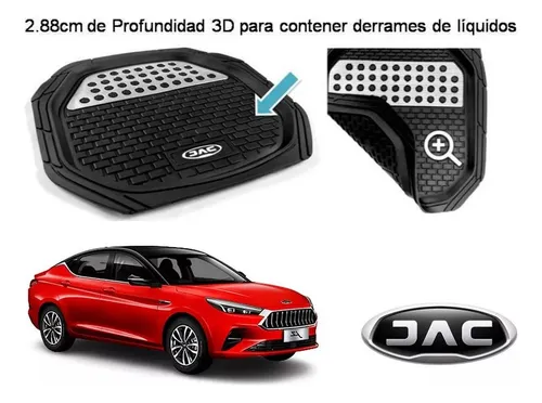 Tapetes 4 Pz Bandeja 3d Logo Jac J7 2020 2021 2022 2023 2024