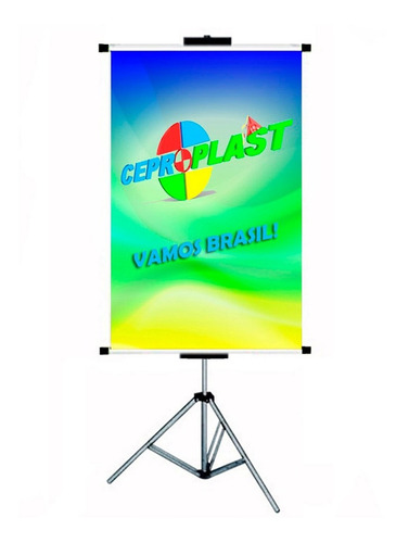 03 Porta Banner C/ Garras 2,20mt Tripé Ceproplast Imediato