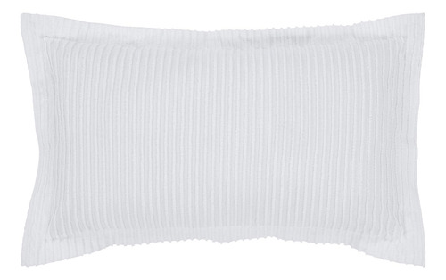 Funda King De Algodón Capitoné Blanca Diseño De Rayas