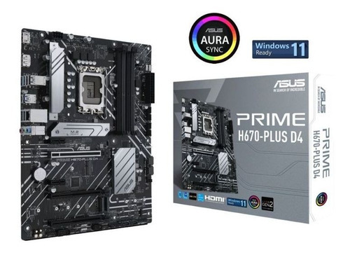 Motherboard Asus Intel H670 Plus D4 Prime S1700 12ma Gen