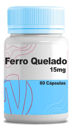 Ferro Quelado 15mg - 60 Cápsulas Sabor Sem Sabor