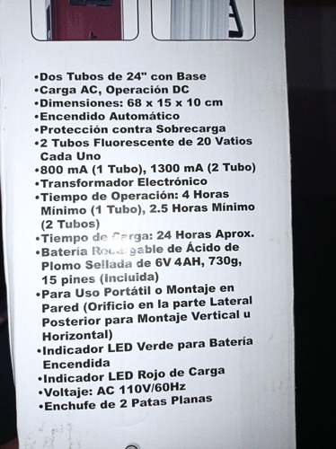 Imagen 3 de 3 de Lámpara De Emergencia Premier