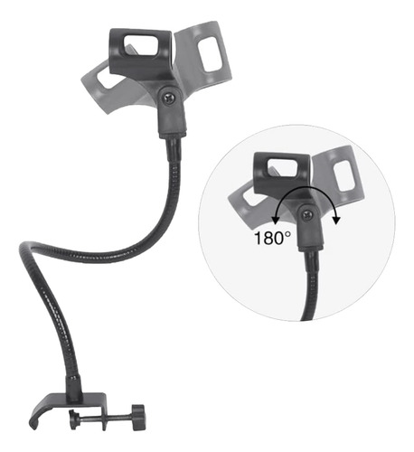 Soporte De Micrófono Flexible De Cuello De Cisne De 360 Grad