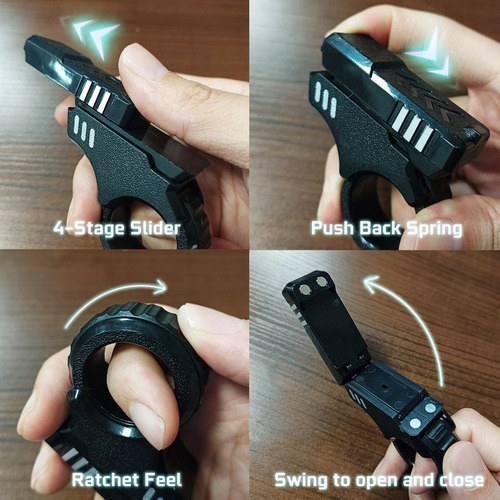 A Fidget Gun Toy, Slider For Estrés, Anillo Texturizado Edc