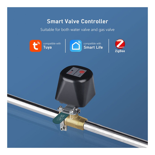 Zj Válvula De Agua Inteligente Tuya Zigbee Para Interruptor