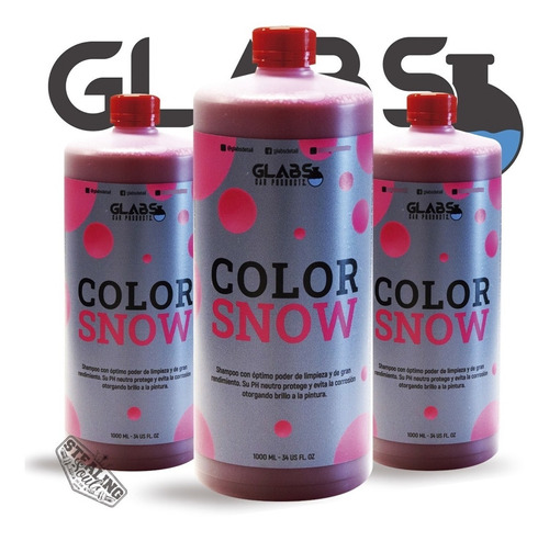 Glabs | Color Snow | Espuma Activa | Color Rosa | 1 Lt. | Detail / Detailing / Shampoo