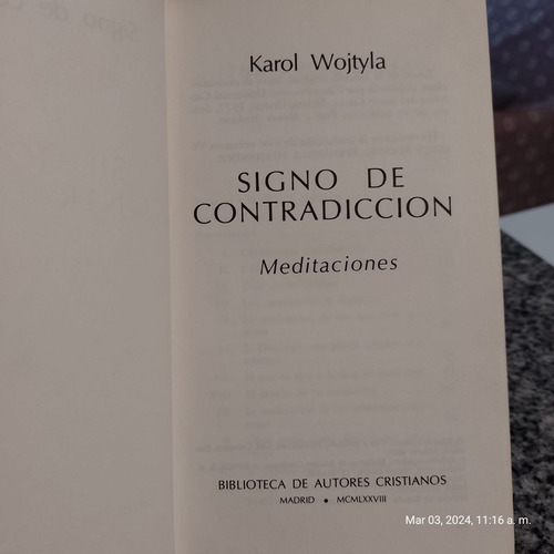 Signo De Contradicción - Karol Wojtyla  - Juan Pablo Ii