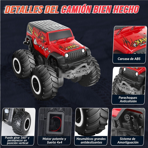 Juguete Carros Control Remoto Todoterr Rc 4x4 Anfibio 360° C