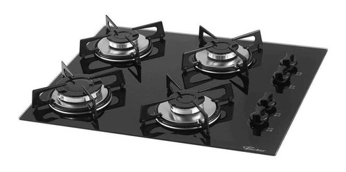 Fogão cooktop gás Fischer 1519 preto 127V/220V