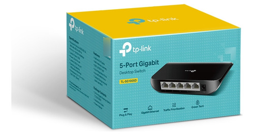 Switch Tplink 5 Puertos Escritorio 10/100/1000 Mbps Plug And