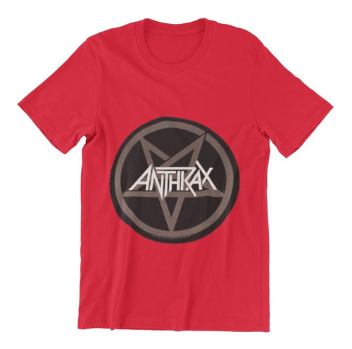 Polera Unisex Anthrax Heavy Metal Musica Logo Star Estampado