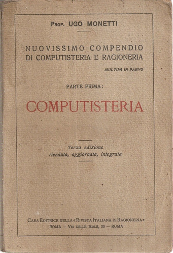 Compendio Compusteria E Ragioneria Parte Prima Pmonetti