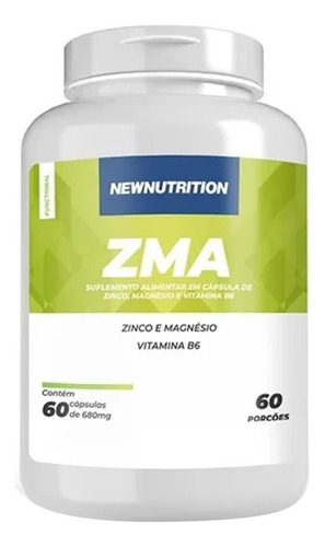 Suplemento em cápsula NewNutrition  ZMA magnésio ZMA em pote de 40.8g 60 un