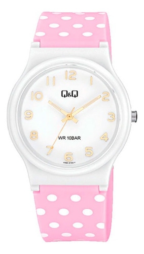 Reloj Q&q By Citizen V06a-016vy Para Mujer Sumergible 10 Atm