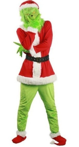 Disfraz El Grinch Navidad Cosplay Santa Claus Papa Noel Adulto