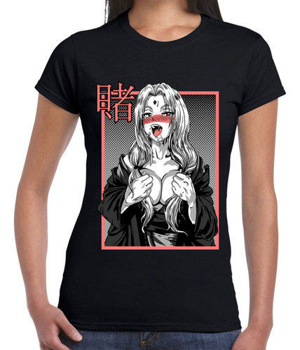 Playera Mujer Naruto Senju Tsunade Ecchi Hentai Gray #2386