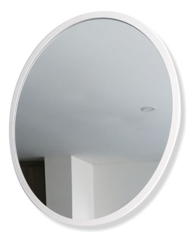 Espejo Circular Decorativo 80 Cm Marco Metálico Ancho