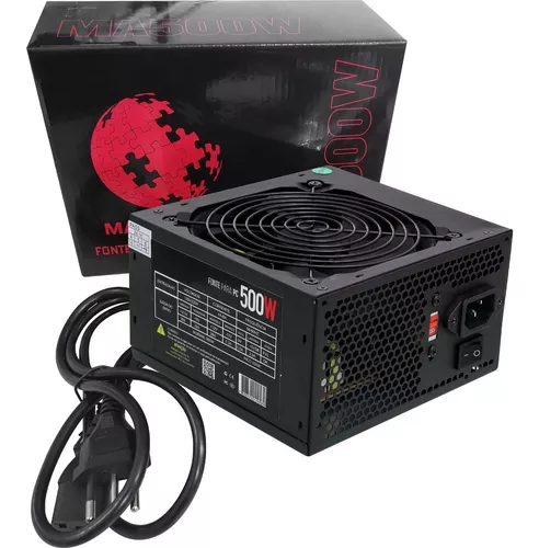 Fonte ATX - 500W - GAMEMAX GM500 - Preta - waz