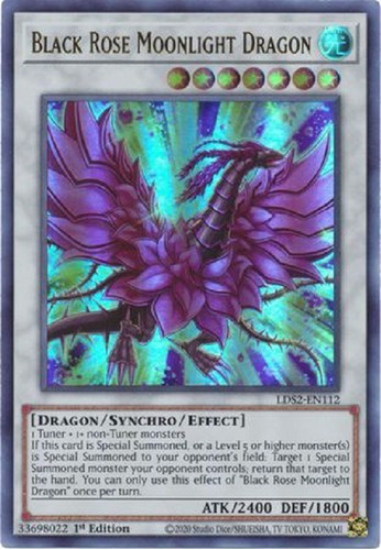 Dragón De La Rosa Negra Luz De Luna Ultra Raro Yugioh