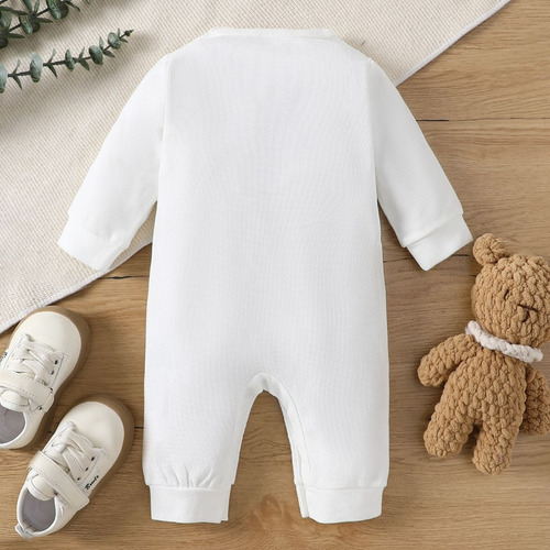 Conjunto De Mameluco De Algodón Bebé Con Estampado De Osito