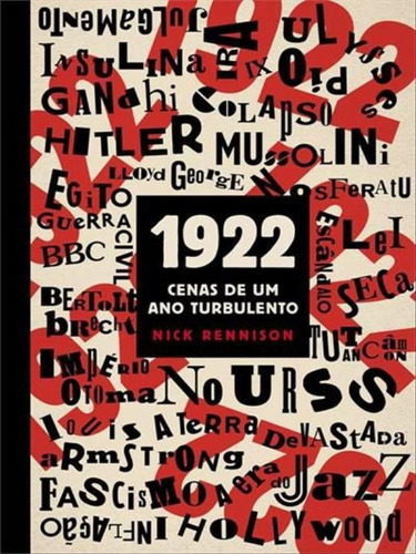 1922: Cenas de um ano turbulento, de Rennison, Nick. Editora Astral Cultural, capa mole em português