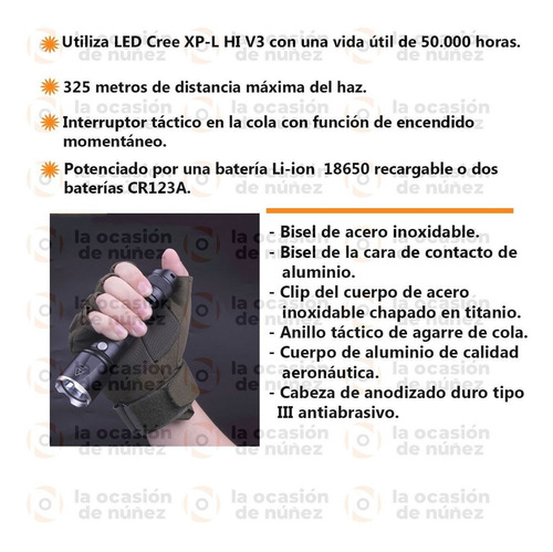 Imagen 3 de 10 de Linterna Led Cree Fenix Tk15ue De Mano 1000 Lumen Potente