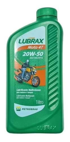 Aceite Moto Lubrax Petrobras 4t 20w50 Mineral X 1 L En Xero