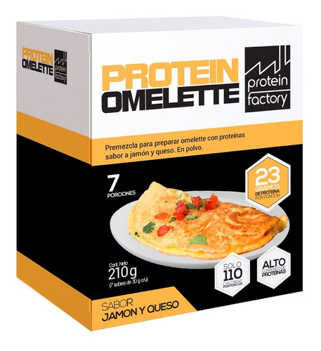 Omelette Proteico Delicioso Protein Factory Caja Con  7 Porciones Contiene Proteína Whey Aporta Bajas Calorías