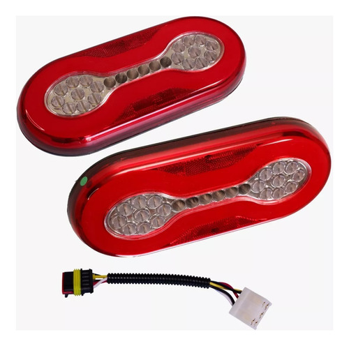 Par Lanterna Traseira Phantom 42 Leds 12v Carreta Randon