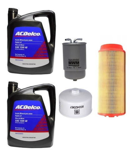 Kit Filtros Chevrolet 100% S10 2.8 C/sensor 2006/