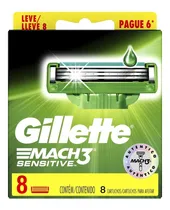 Comprar Cartucho de rastrillo Gillette Mach3 Sensitive 8 unidades