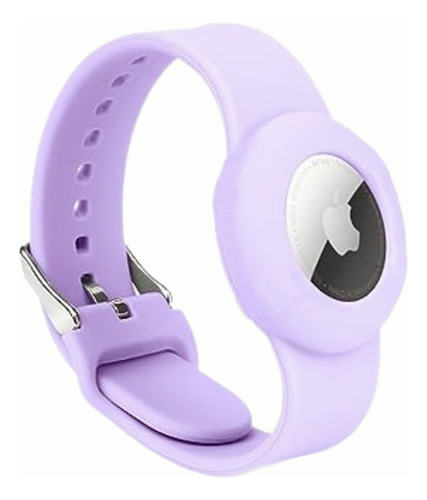 Basic pulseira bracelete silicone compatível para airtag rastreado cor lilás