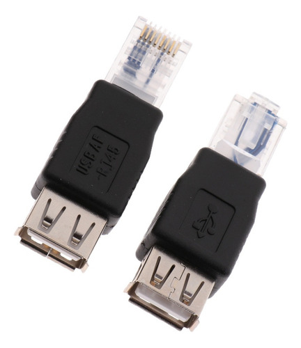 - 2x Convertidor De Red Ethernet Rj45 Macho A Usb2.0 Hembra