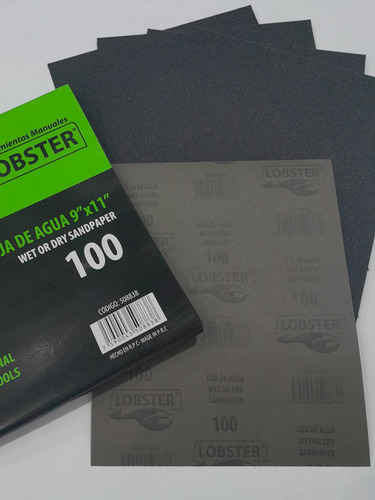 Lija De Agua 9 X11 . Grano 100 Lobster  (pack 5 Unidades)