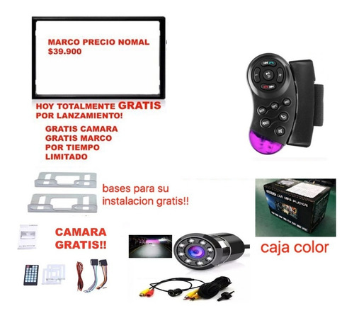 Imagen 2 de 2 de Radio Pantalla Tactil 2 Din 7 V 2021 Mirrorlink Bisel Promo