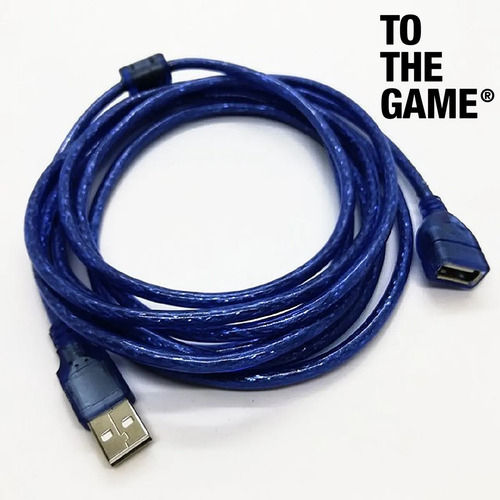 Imagen 4 de 4 de Cable Usb Extensión 1.8 Metros Mallado Con Filtro Alargador