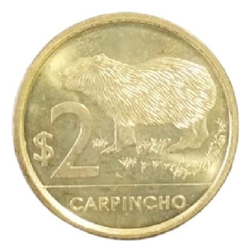 Uruguay 2 Pesos Carpincho Año 2011 Sin Circular