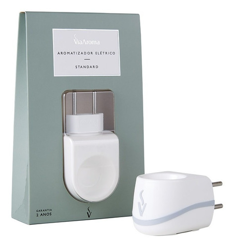 Aromatizador Difusor Elétrico Bivolt Via Aroma Plug Branco