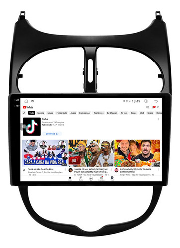 Multimidia Peugeot 206 9p Android Carplay 4/64gb + Ré