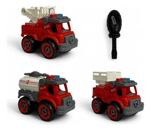 Juguete Niño Carros Armables Vehículos Kit Didáctico Bombero